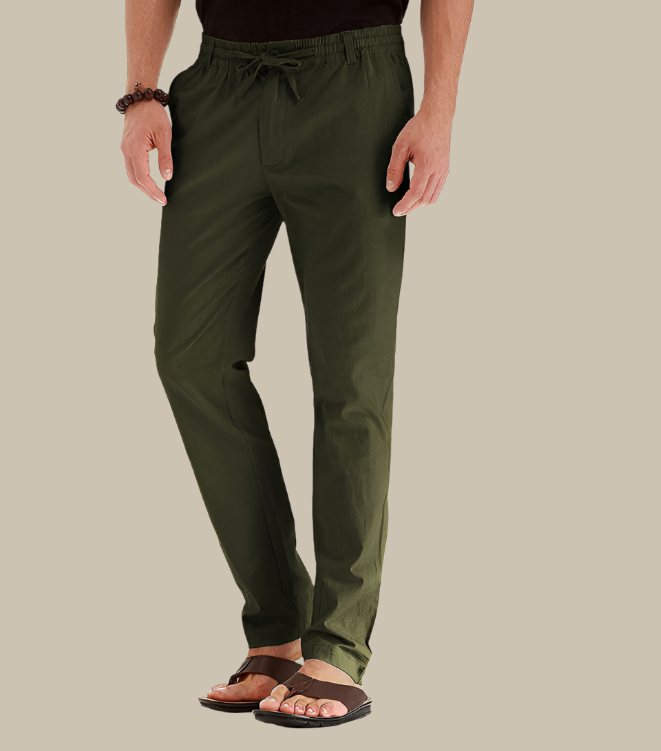 Lune London | Casual Loose-Fitting Summer Pants with Elastic Waistband
