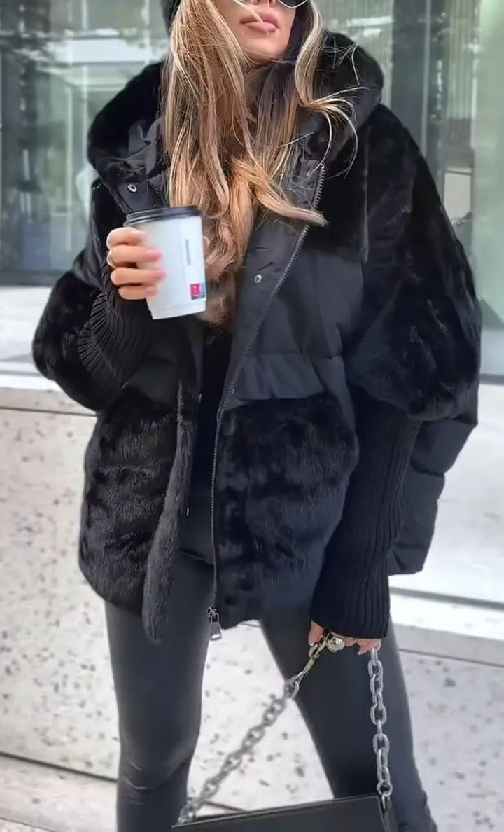 Chic Und Stil | Luxurious Modern Bomber Jacket with Hood