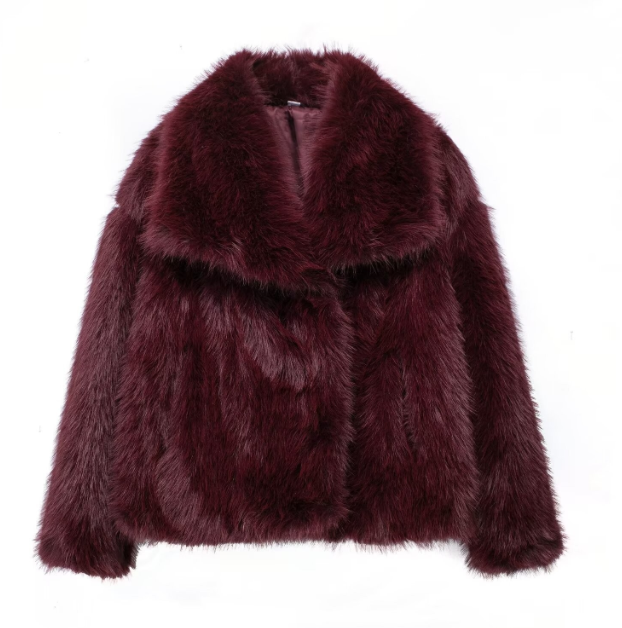 Lune London | Manteau en fourrure pour femme - Beige - Luxe et chaud