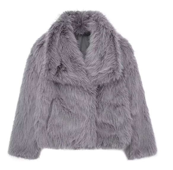 Lune London | Manteau en fourrure pour femme - Beige - Luxe et chaud