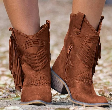 Lune London | Western-Cowgirl-Fringe-Boots