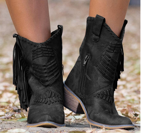 Lune London | Western-Cowgirl-Fringe-Boots