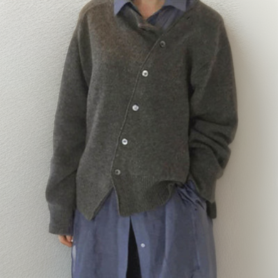 Lune London | Cardigan - Wool blend - Asymmetric closure - Loose fit - Elegant and comfortable
