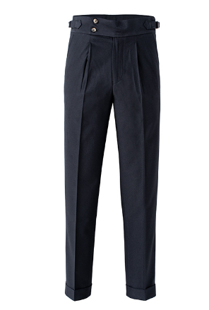 Lune London | Classic Pleated Trousers with Belt Loops