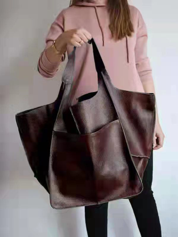 Lune London | Easy Large Bag Soft Leather Large Capacity One Shoulder Portable Tote Bag