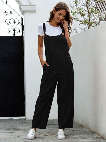 Lune London | Ladies Woven Retro Casual Long Overalls