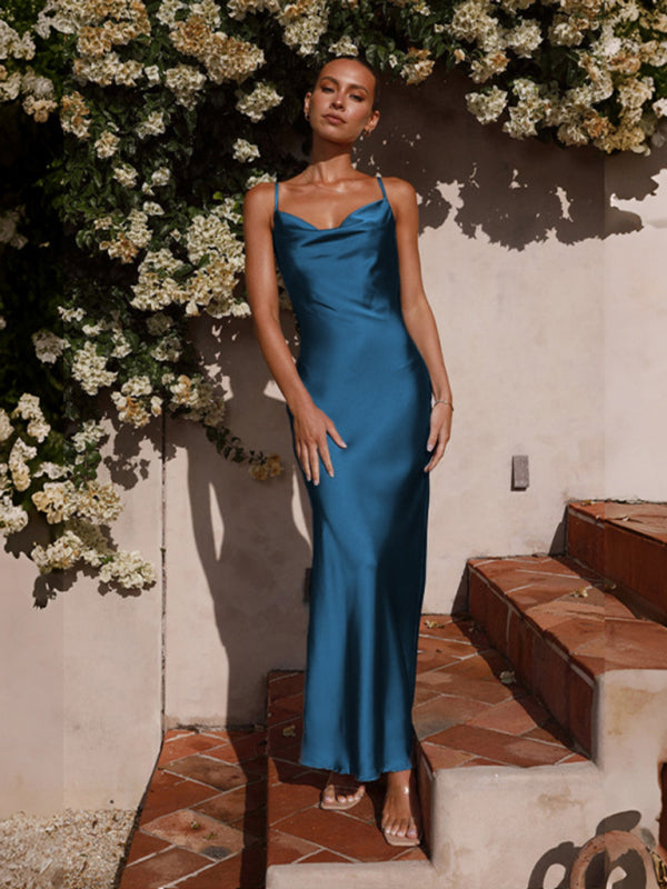 Lune London | Elegant Satin Dress for Occasions During The Day and Evening