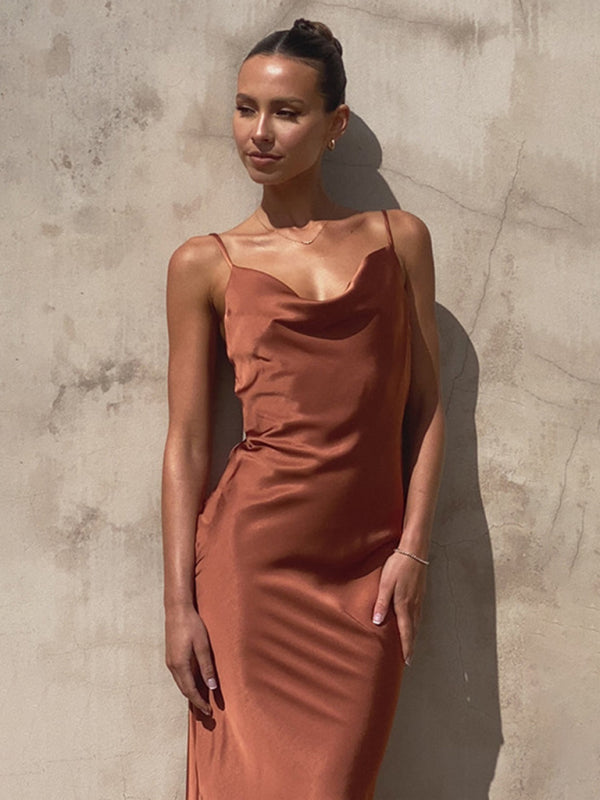 Lune London | Elegant Satin Dress for Occasions During The Day and Evening
