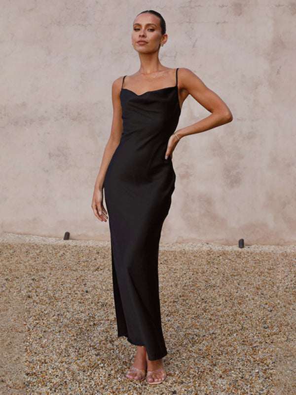 Lune London | Elegant Satin Dress for Occasions During The Day and Evening