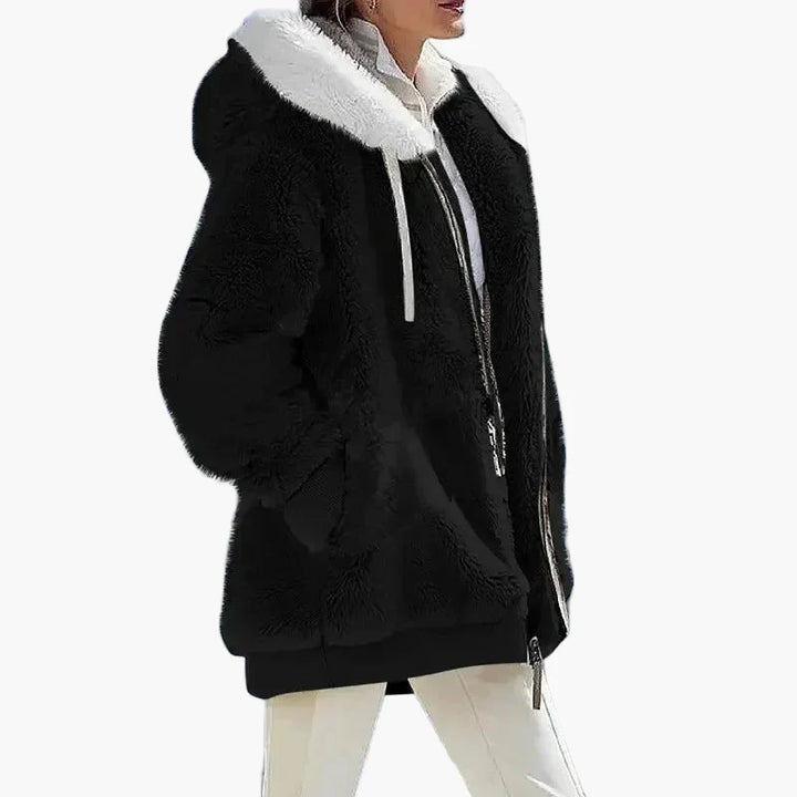 Lune London | Striped Winter Hoodie - Trendy Casual Jacket for Cold Days