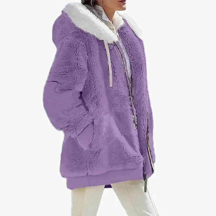 Lune London | Striped Winter Hoodie - Trendy Casual Jacket for Cold Days