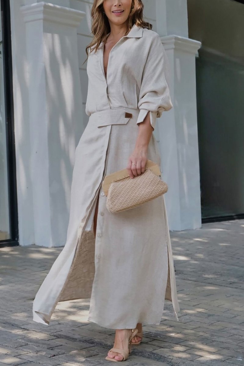 Lune London | Classic Linen Maxi Dress
