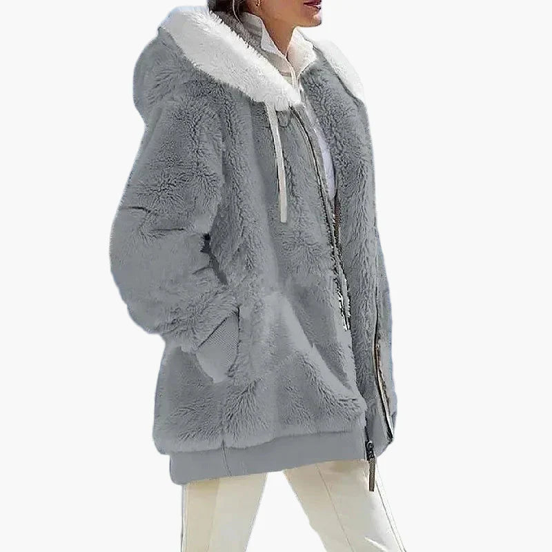 Lune London | Striped Winter Hoodie - Trendy Casual Jacket for Cold Days