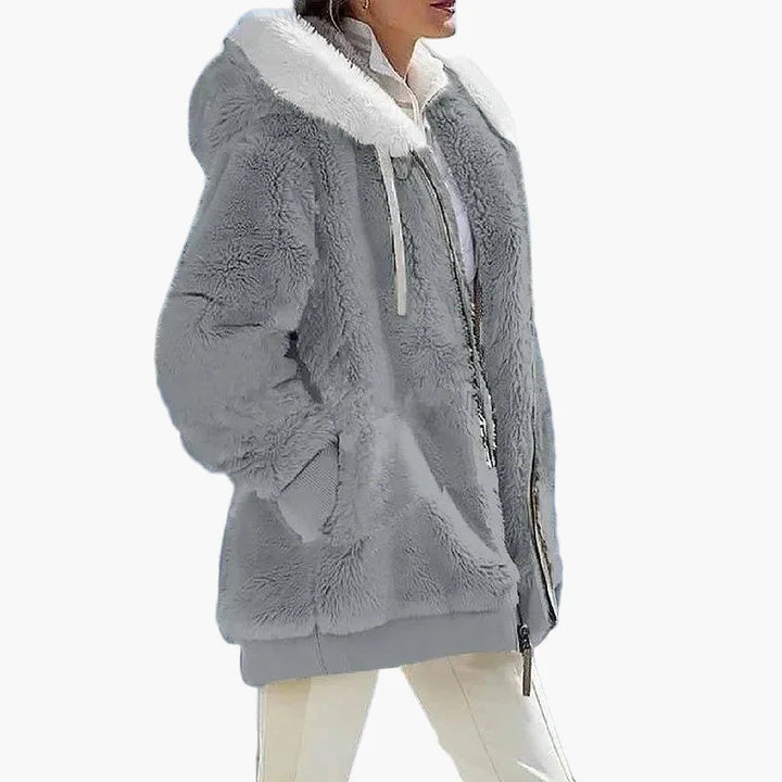 Lune London | Striped Winter Hoodie - Trendy Casual Jacket for Cold Days