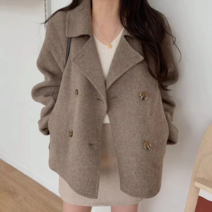 Lune London | Coat - Double Button Rows - Wool Blend - Oversized Fit - Classic Design
