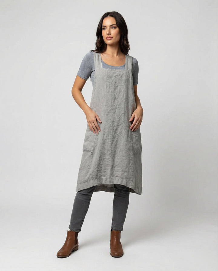 Lune London | Cotton apron dress with pockets