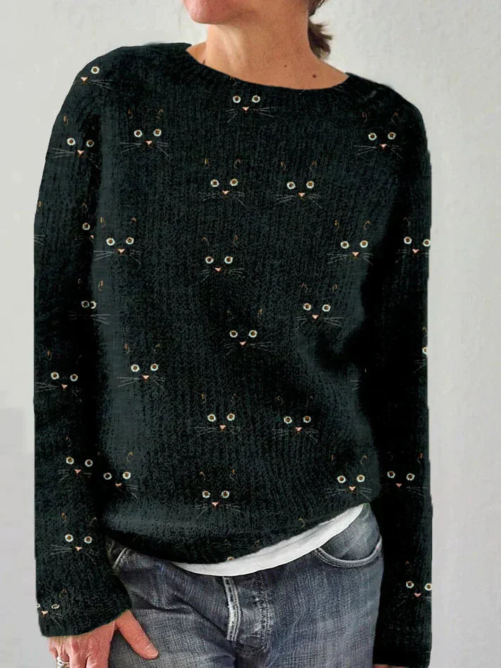 Lune London | Stylish Sweatshirt with Cat Pattern