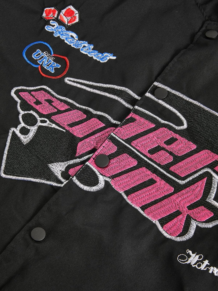 Lune London | Vintage Motorcycle Bomber Jacket with Embroidery