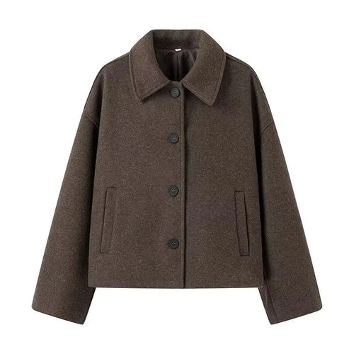Lune London | Jacket - Boxy Fit - Button Closure - Wool Texture - Minimalist Design