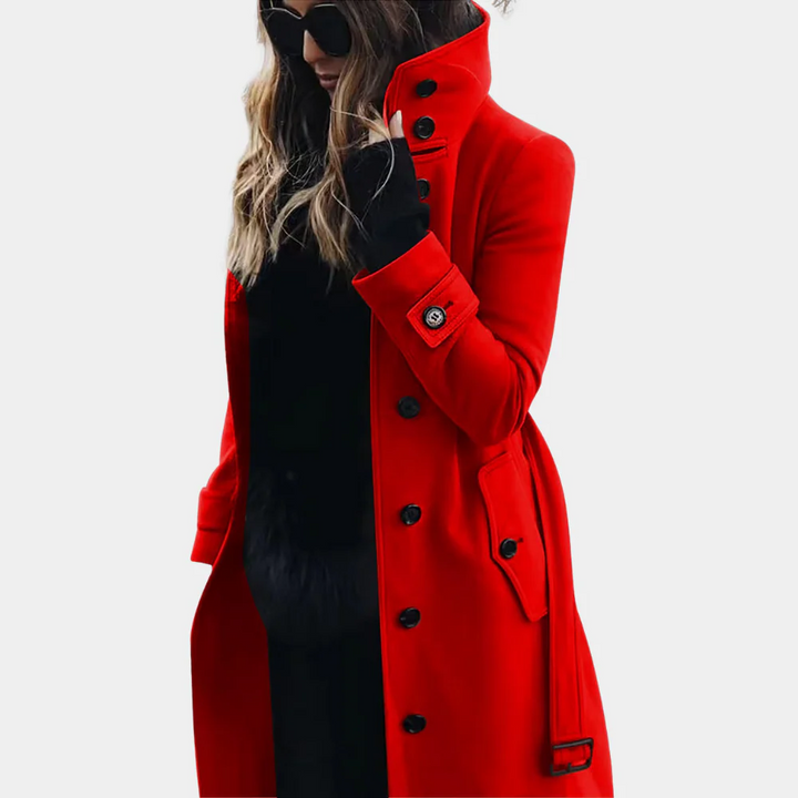 Lune London | Trench coat - Tailored fit - Wool texture - Belt pocket - Full length