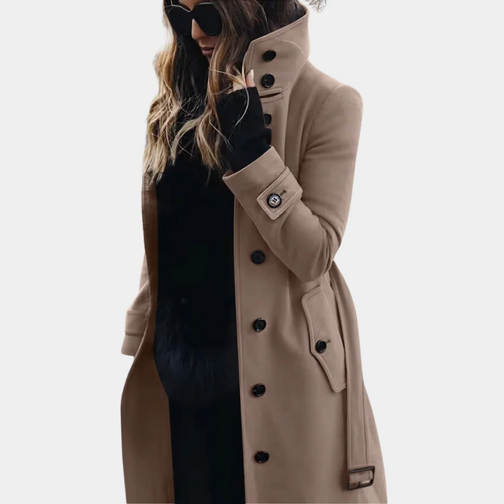 Lune London | Trench coat - Tailored fit - Wool texture - Belt pocket - Full length