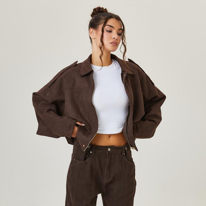 Lune London | Suede Bomber Jacket