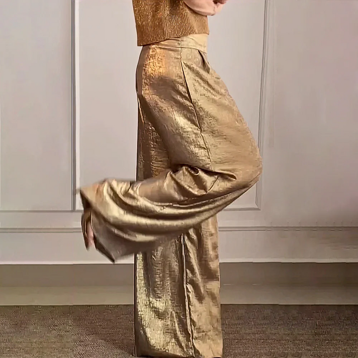 Lune London | Wide Legs High Waist Light Silky Fall Elegant Fit