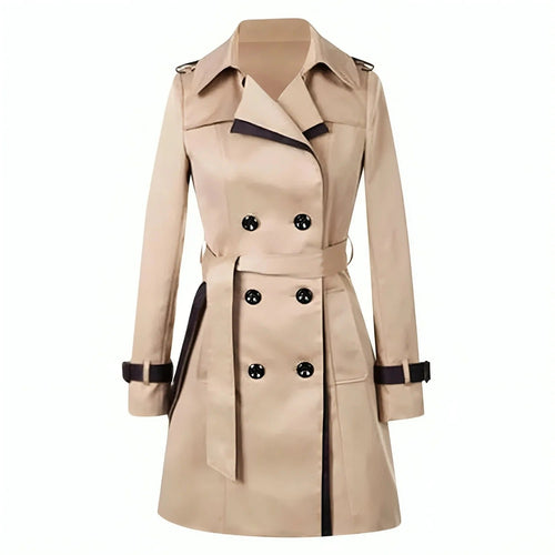 Lune London | Trench coat - Tailored fit - Double-breasted - Belted hem - Knee length