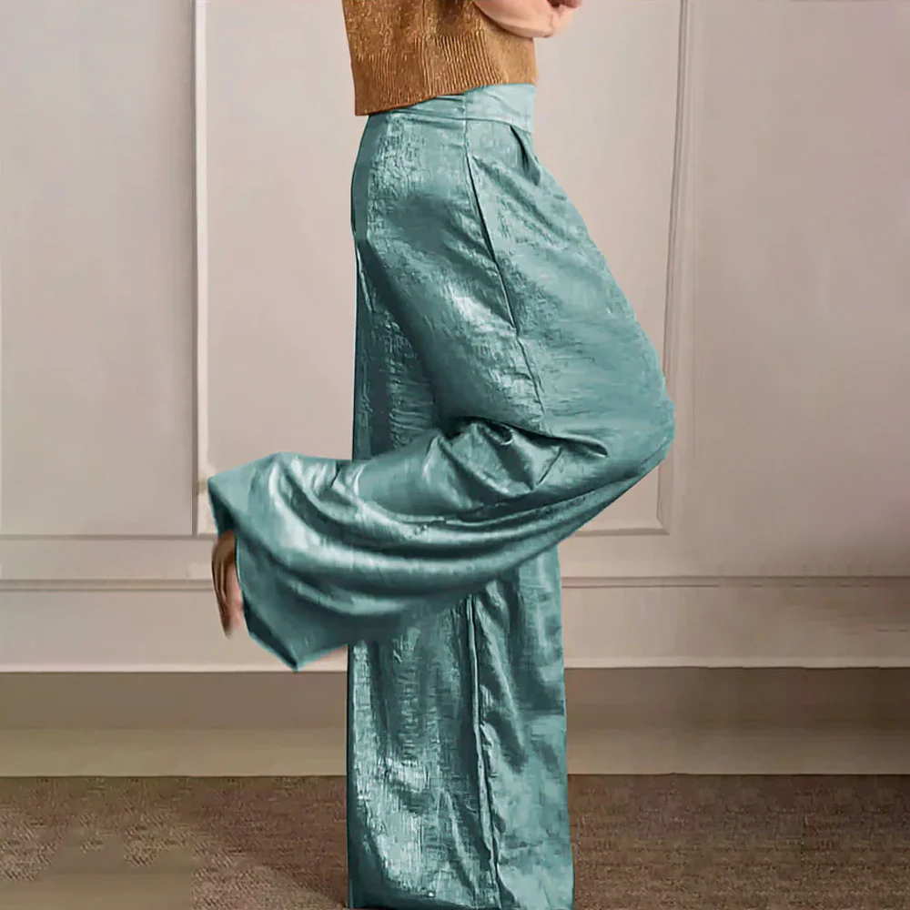 Lune London | Wide Legs High Waist Light Silky Fall Elegant Fit