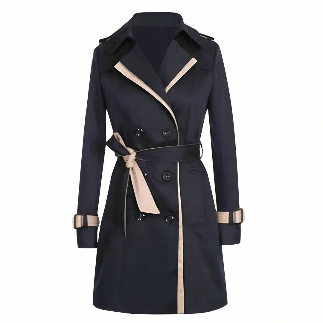 Lune London | Trench coat - Tailored fit - Double-breasted - Belted hem - Knee length