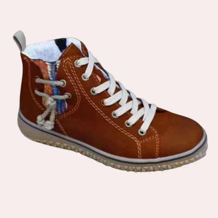 Lune London | Ankle boots - Smooth leather - Laces - Profile sole - Slim fit