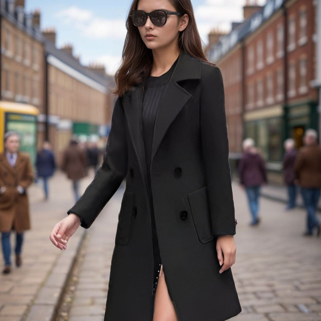Lune London | Coat - Slim Fit - Wool - Knee Length - Double Breasted - Classic Design