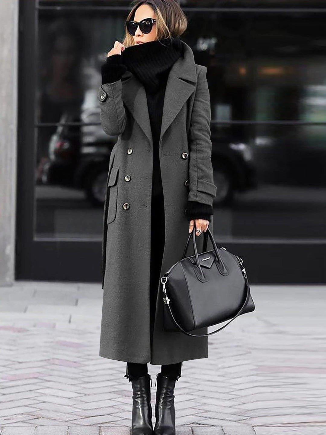 Women’s Wool Coat mit Double-Breasted Fit & Full Length | Lune London