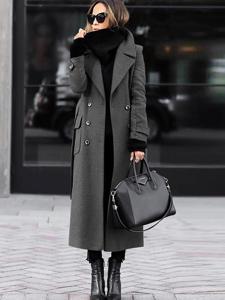 Women’s Wool Coat mit Double-Breasted Fit & Full Length | Lune London