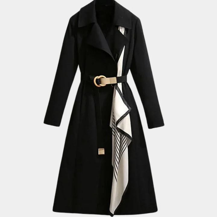 Lune London | Trench coat - Tailored fit - Belted waist - Cotton blend - Full length structured