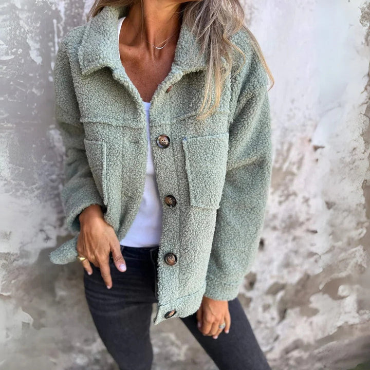 Lune London | Jacket - Casual Fit - Wool-like Texture - Large Buttons - Large Pockets