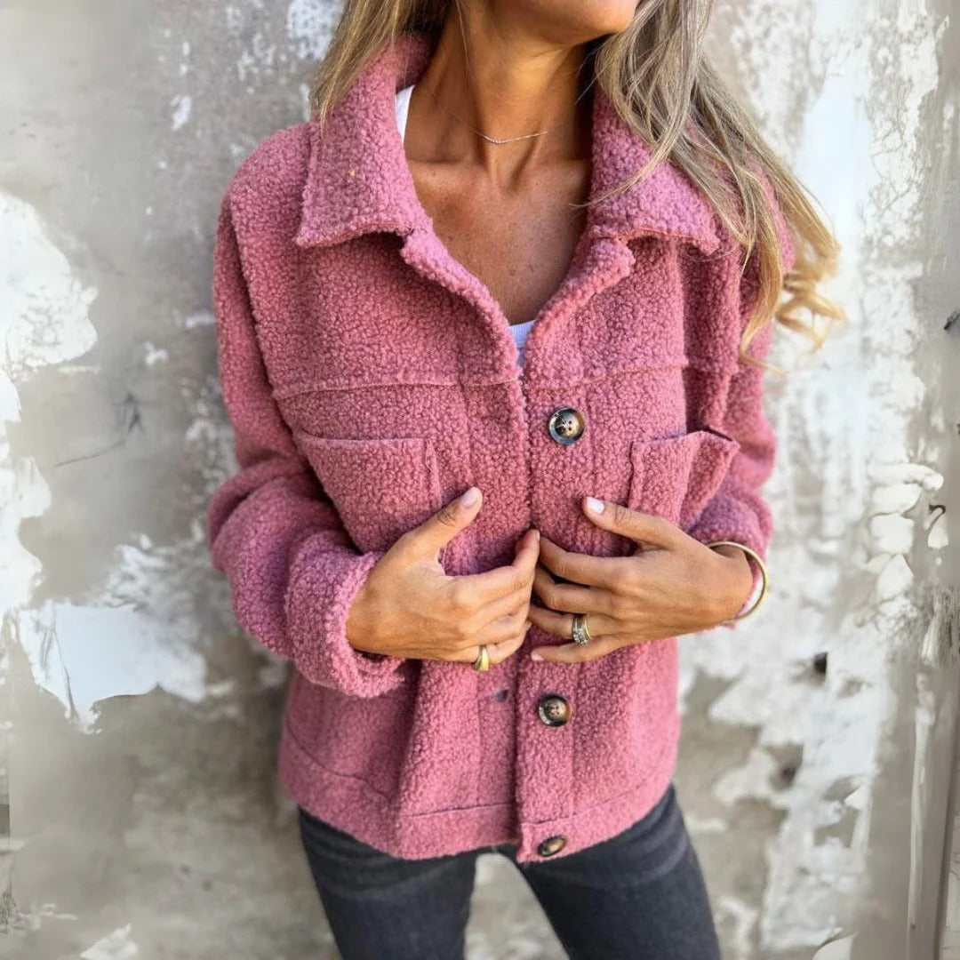 Lune London | Jacket - Casual Fit - Wool-like Texture - Large Buttons - Large Pockets