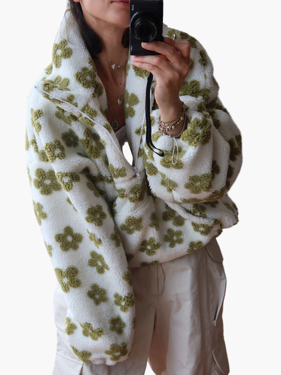 Lune London | Cozy floral print sweater - Boho style for autumn and leisure
