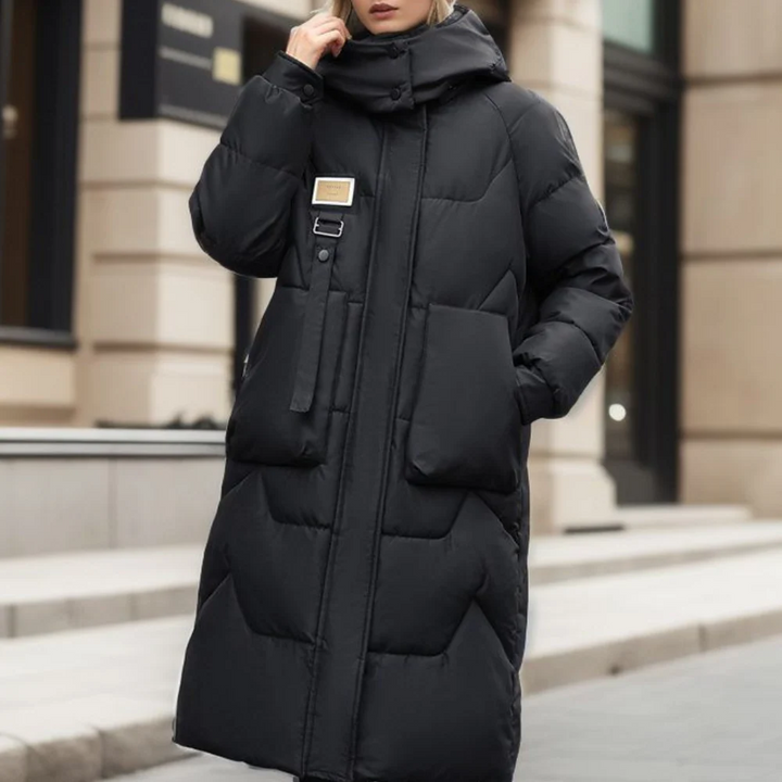 Lune London | Coat - Quilted - Oversized Fit - Hood - Full Length - Warm Insulated