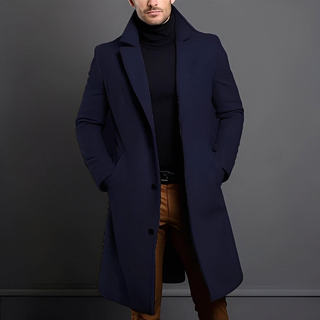 Lune London | Elegant Wool Trench Coat for Men