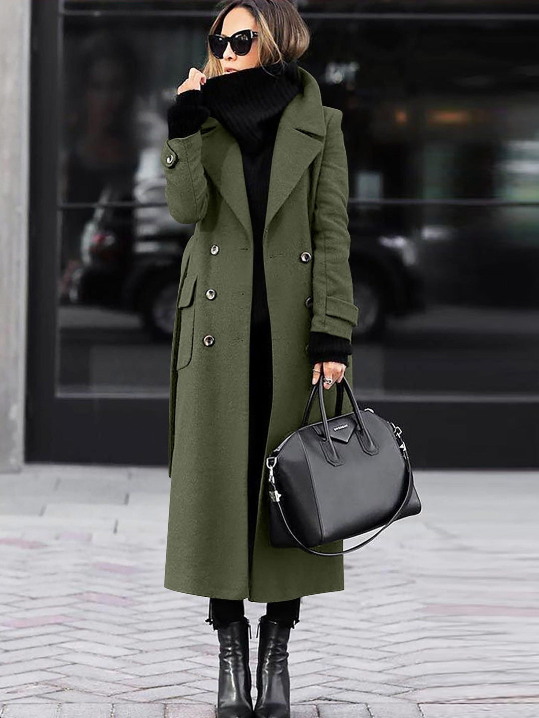 Women’s Wool Coat mit Double-Breasted Fit & Full Length | Lune London