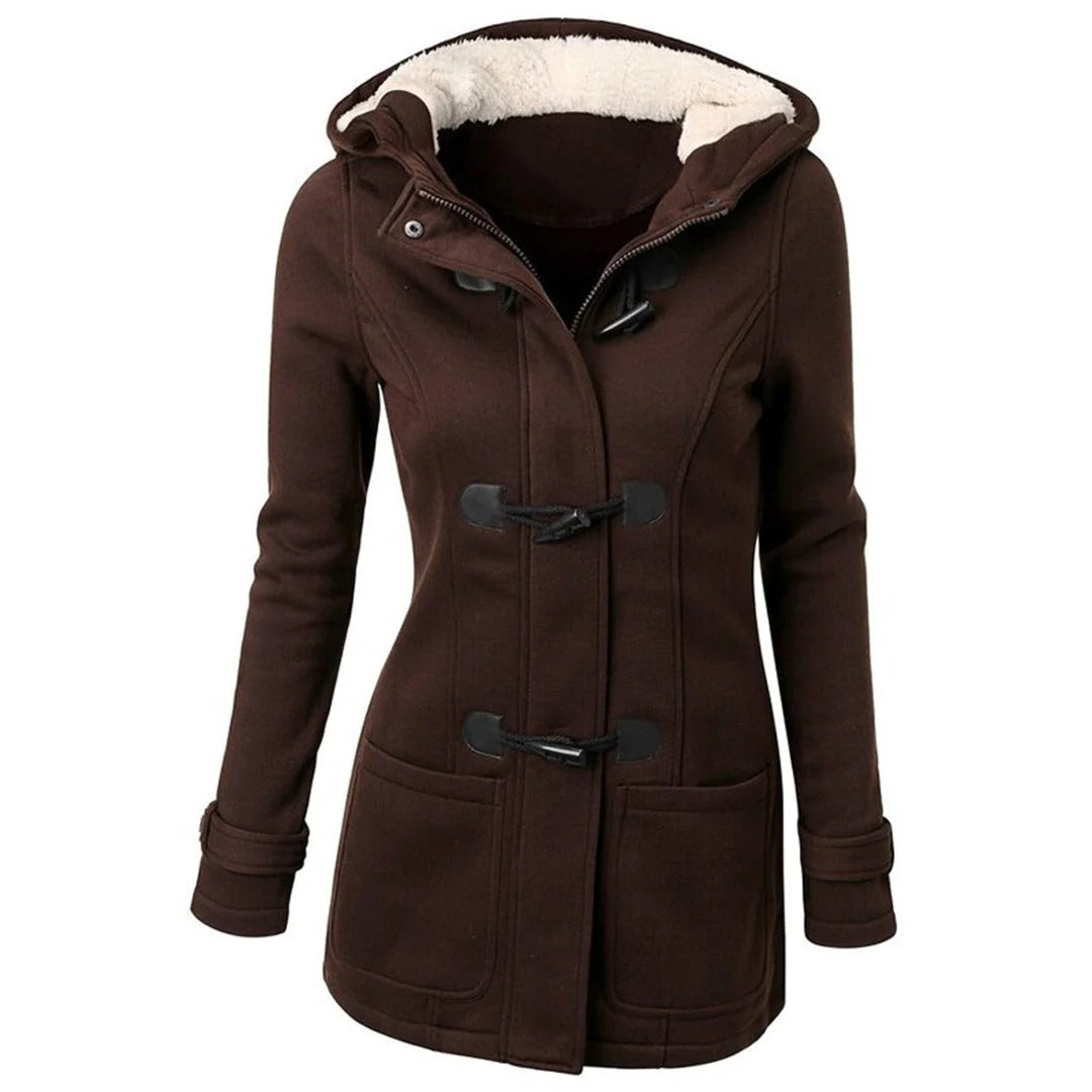 Lune London | Long coat - Tailored fit - Lined hood - Button closure and pockets