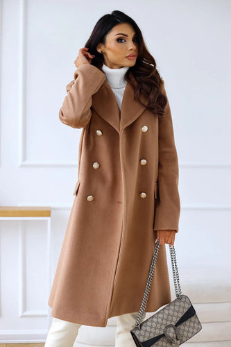 Lune London | longer coat - tailored fit - wool feel - double-breasted - classic lapel