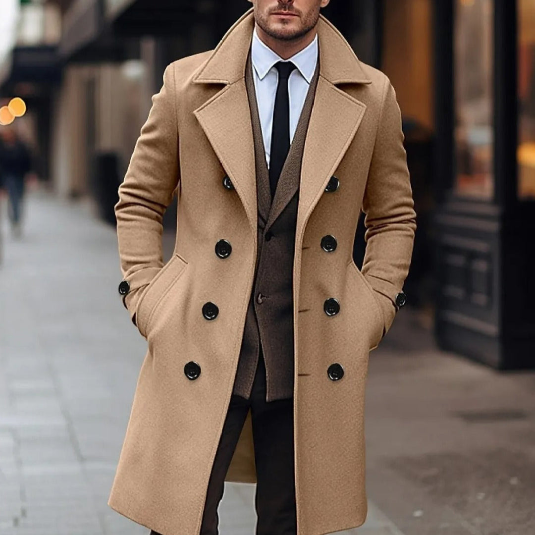 Lune London | Elegant Wool Crossover Coat for Men