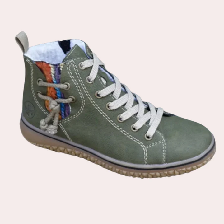 Lune London | Ankle boots - Smooth leather - Laces - Profile sole - Slim fit