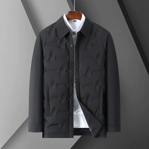 Lune London | Down Jacket - Slim Fit - Shirt Collar - Button Closure - Quilted Design