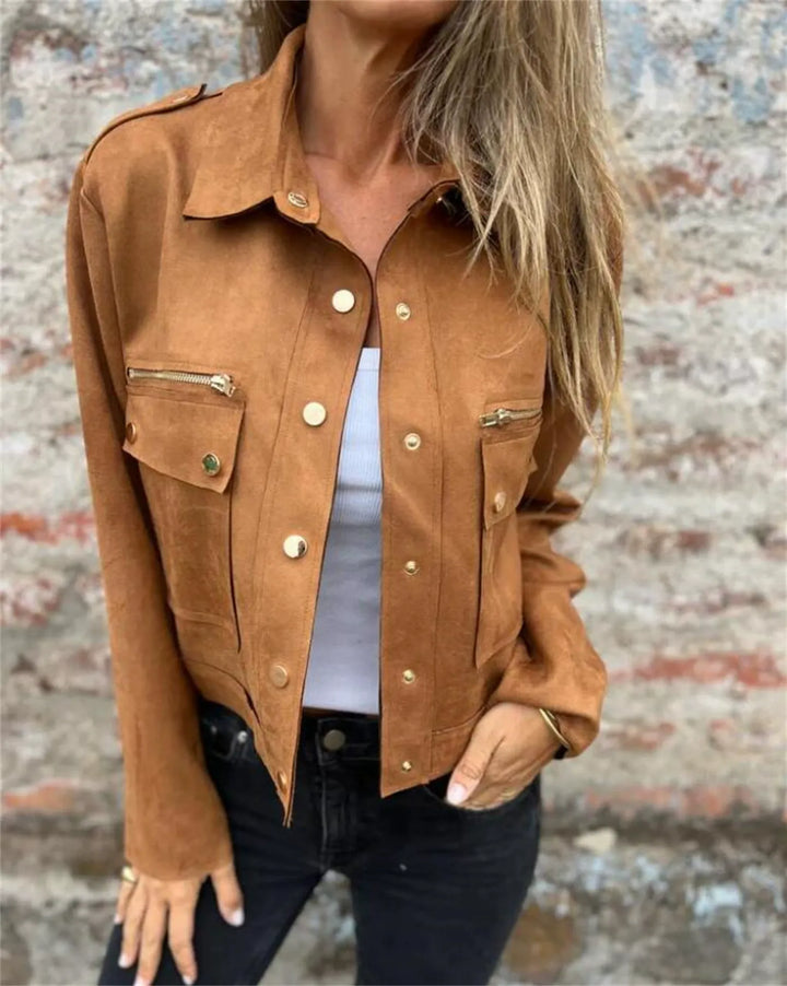 Lune London | Jacket - Structured Fit - Soft Suede - Classic Collar - Zipper