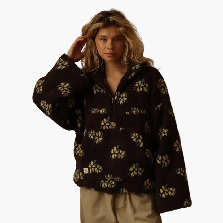 Lune London | Cozy floral print sweater - Boho style for autumn and leisure