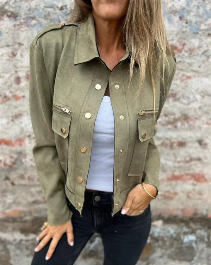 Lune London | Jacket - Structured Fit - Soft Suede - Classic Collar - Zipper