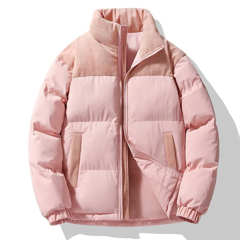 Lune London | Puffer jacket - Oversized Fit - Quilted Design - Corduroy Collar - Zipper